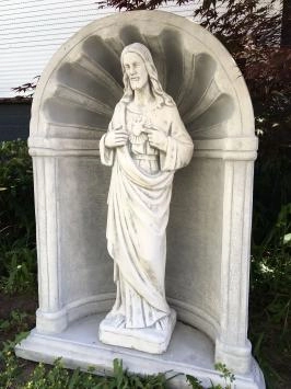 Jésus en prière chapelle - Sacré Coeur - pierre - 95 cm - classique